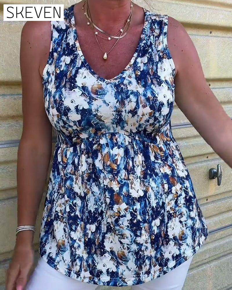 Sexy Printed Sleeveless Tank Top