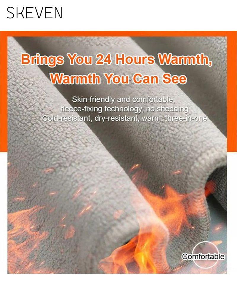 Warme, hochgeschnittene Hose mit Wollfutter