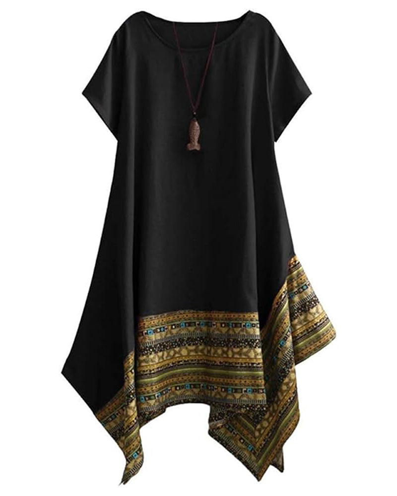 Bohemian Asymmetric Hem Dress
