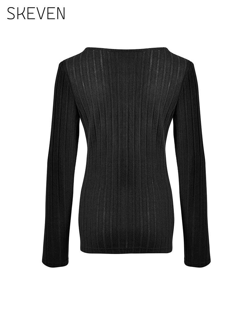 V-Neck Long Sleeve Blouse