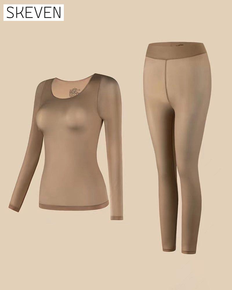 Sous-vêtements thermiques ultra-fins et sans coutures pour femmes