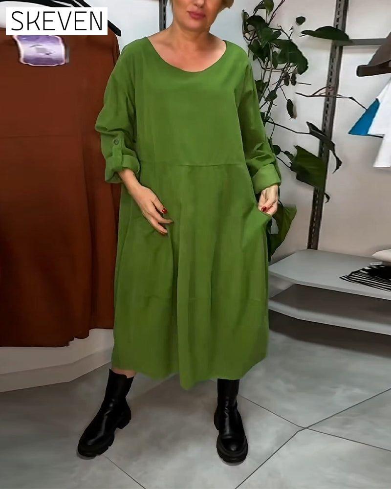 Round Neck Loose Dress
