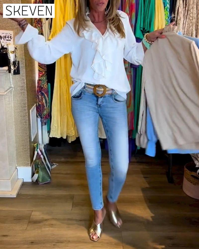 Designerblusen mit Rüschen für Damen