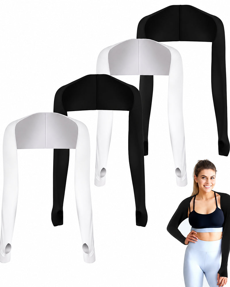 Women's 4-Pack Cooling UV Protection Arm Sleeves with Thumb Holes