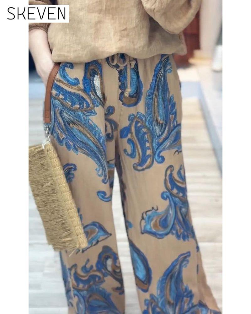 Langarm-Set mit lässigem Print