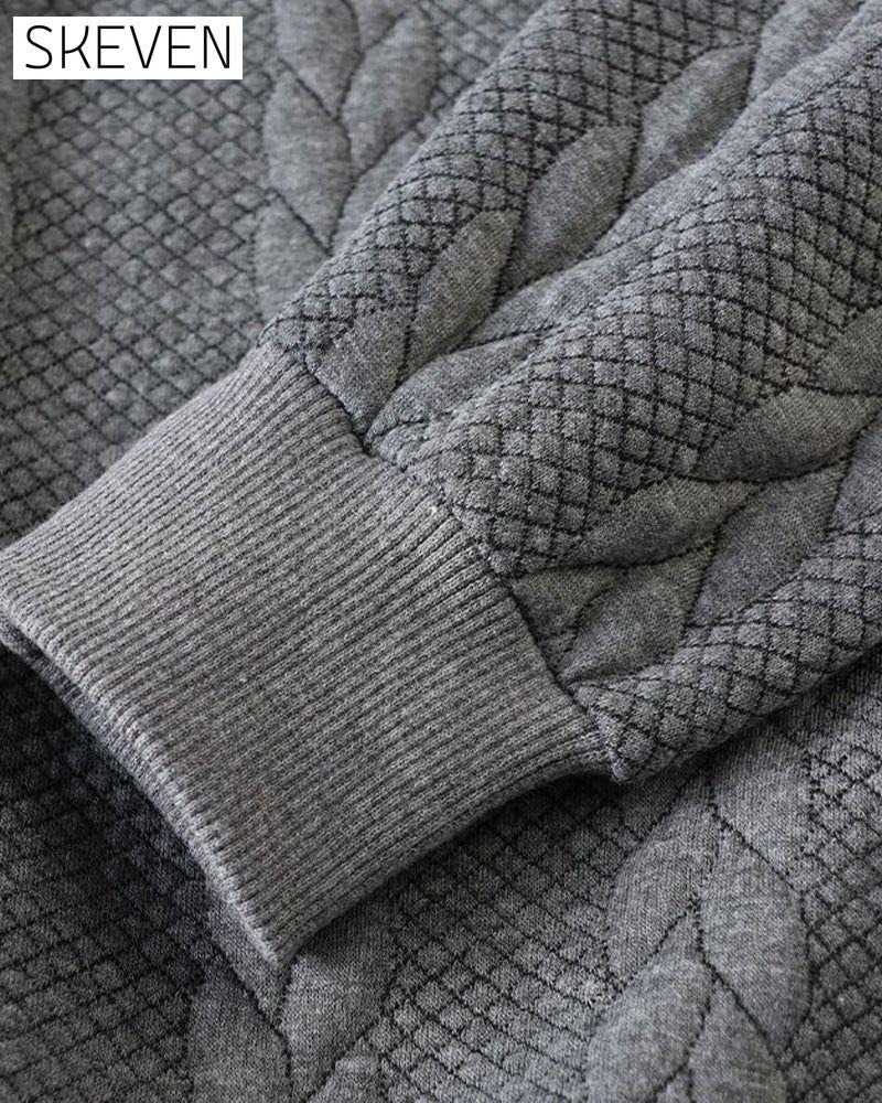 🔥Special Offers - Men's Casual Half-Zip Cable Knit Pullover