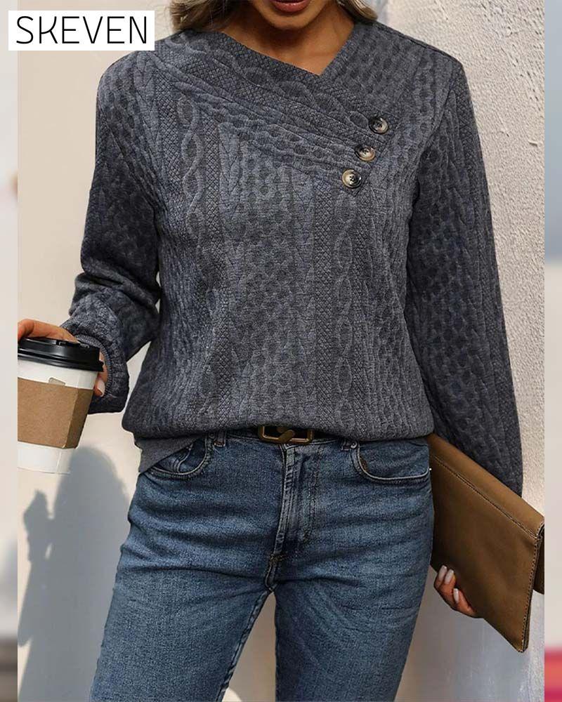 Stylish Solid Color Warm Sweatshirt