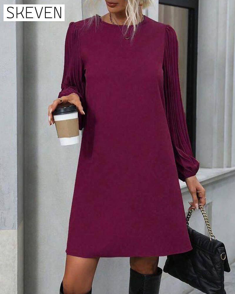 Elegant solid color dress