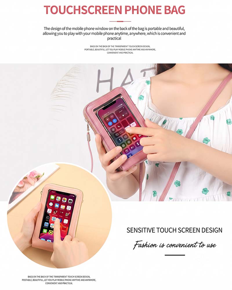 Solid Color Fashion Crossbody Phone Bag