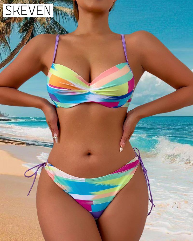 Two-Piece Printed Rope Bikini
