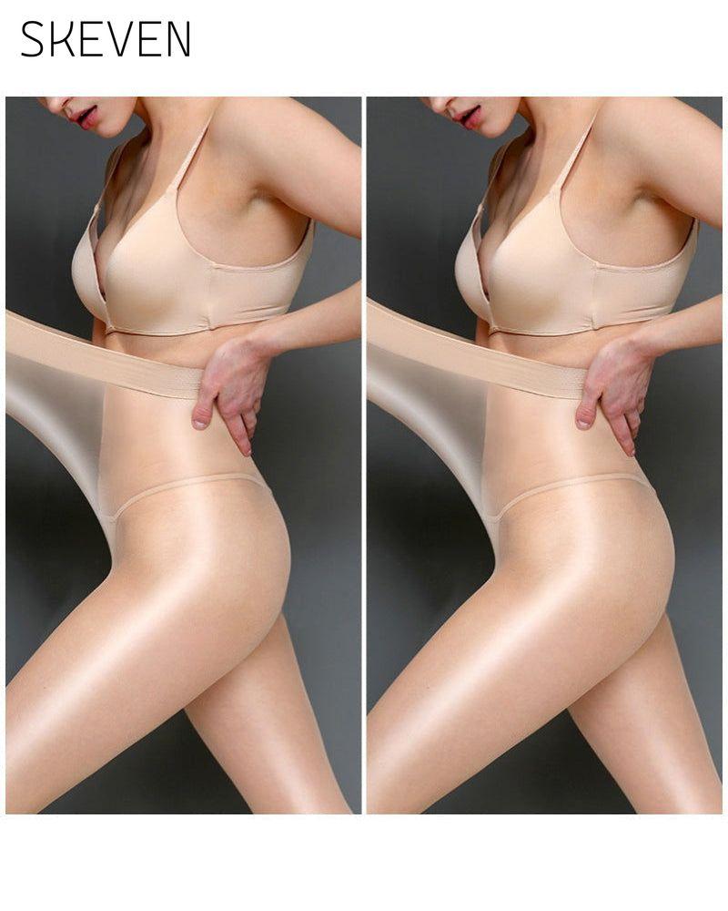 Collants transparents brillants pour femmes