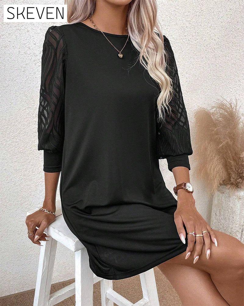 Elegant style raglan sleeve dress