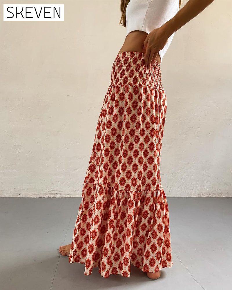 Eleganter, plissierter Rock mit Print