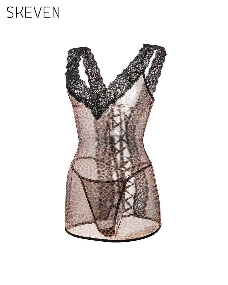 Sexy Strappy Lace Nightgown