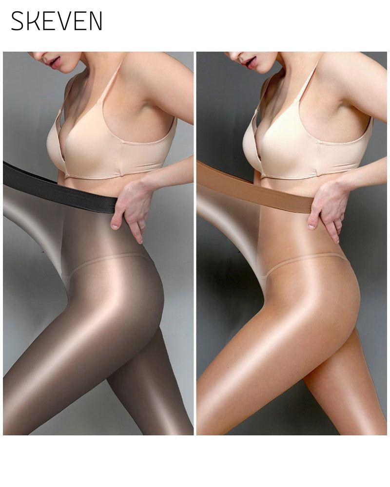 Collants transparents brillants pour femmes