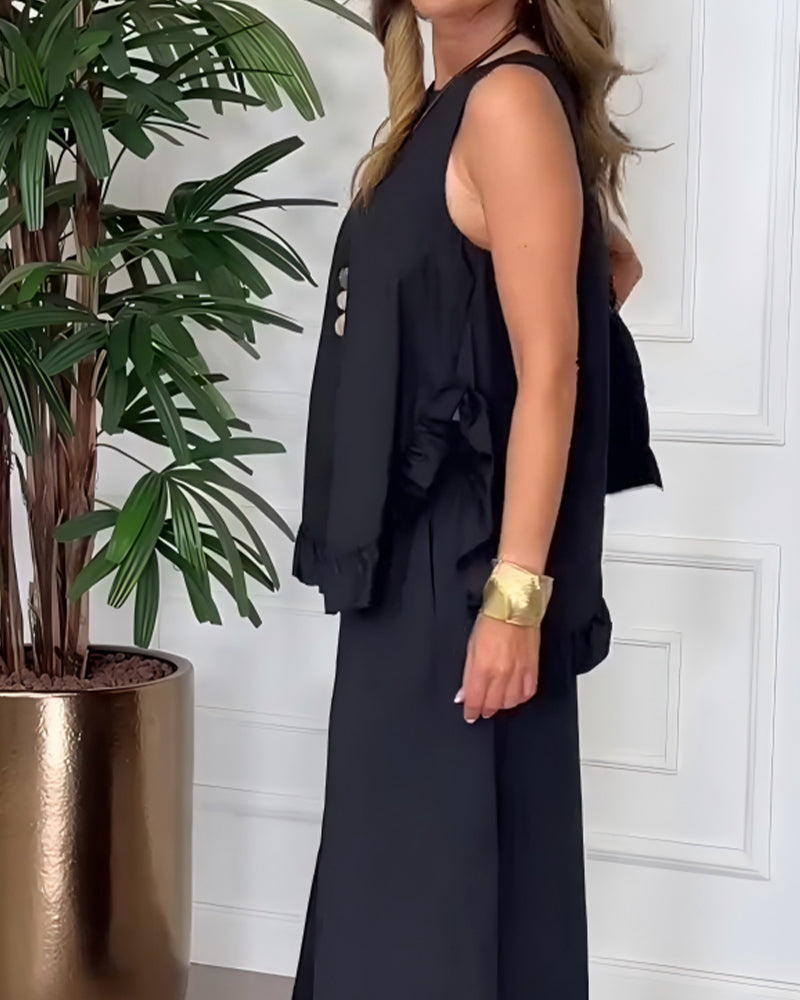 Sleeveless Lace Hem Camisole Blouse
