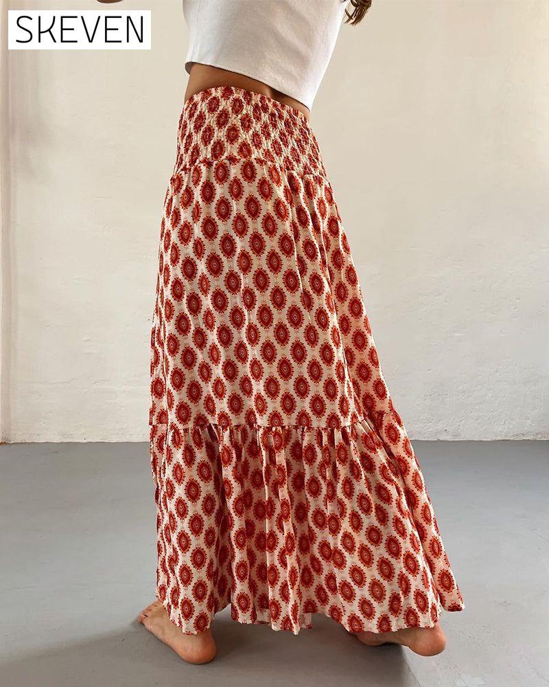 Eleganter, plissierter Rock mit Print
