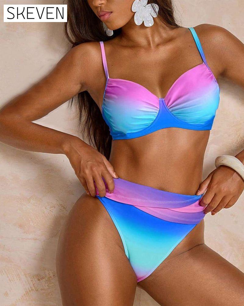 Gradient Push-Up Bra Sexy Bikini