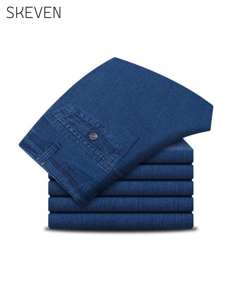 Jeans stretch coupe droite classique pour homme