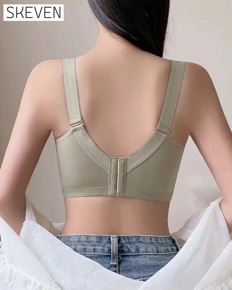 Eleganter Push-up-BH mit Schleife und kontrastierender Spitze, der volle Abdeckung bietet