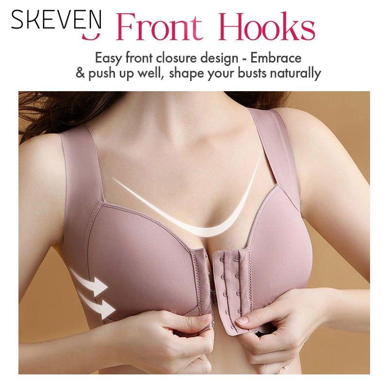 Seamless Front Closure Wire-free Push Up Bra