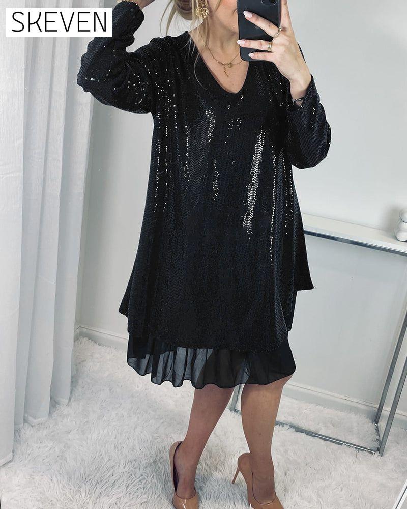 Robe élégante et ample à manches longues