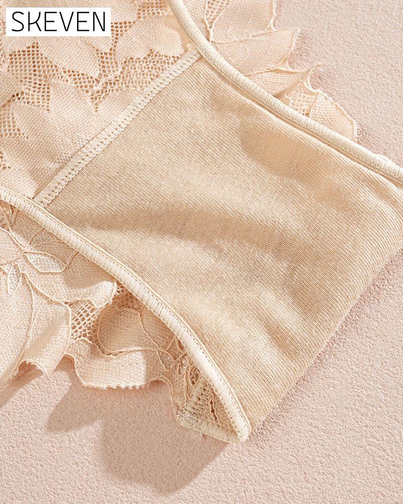 Damen-Slip aus halbtransparenter Spitze
