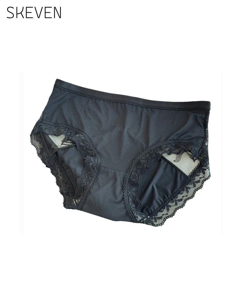 Damen-Slip aus weicher Spitze mit mittelhohem Bund