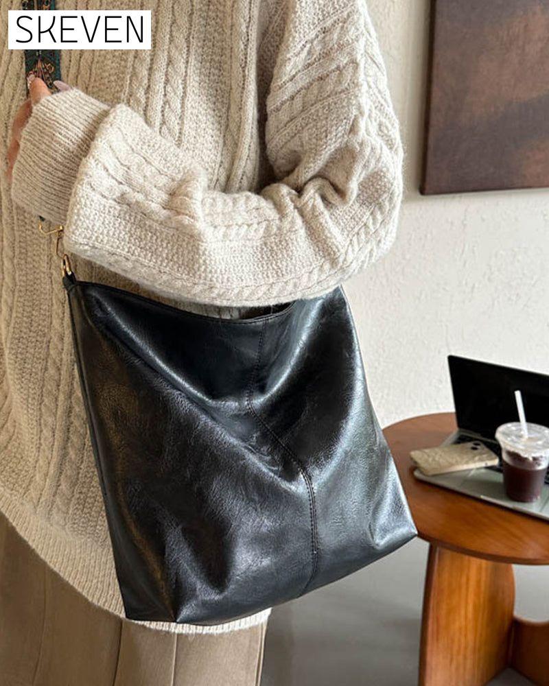 Sac seau vintage à bandoulière grande capacité