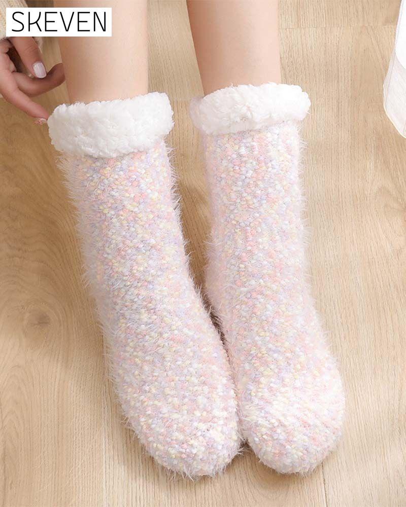 Cozy Lounge Slipper Socks with Grippers
