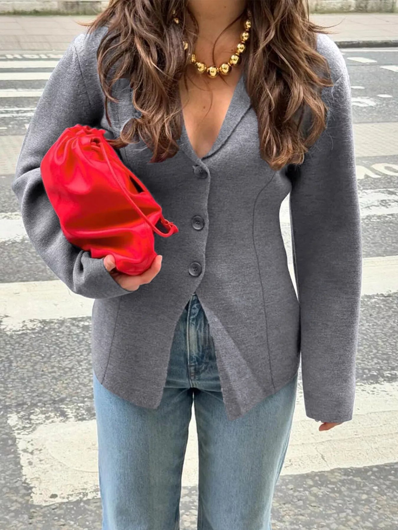 Button Up Long Sleeve Cardigan