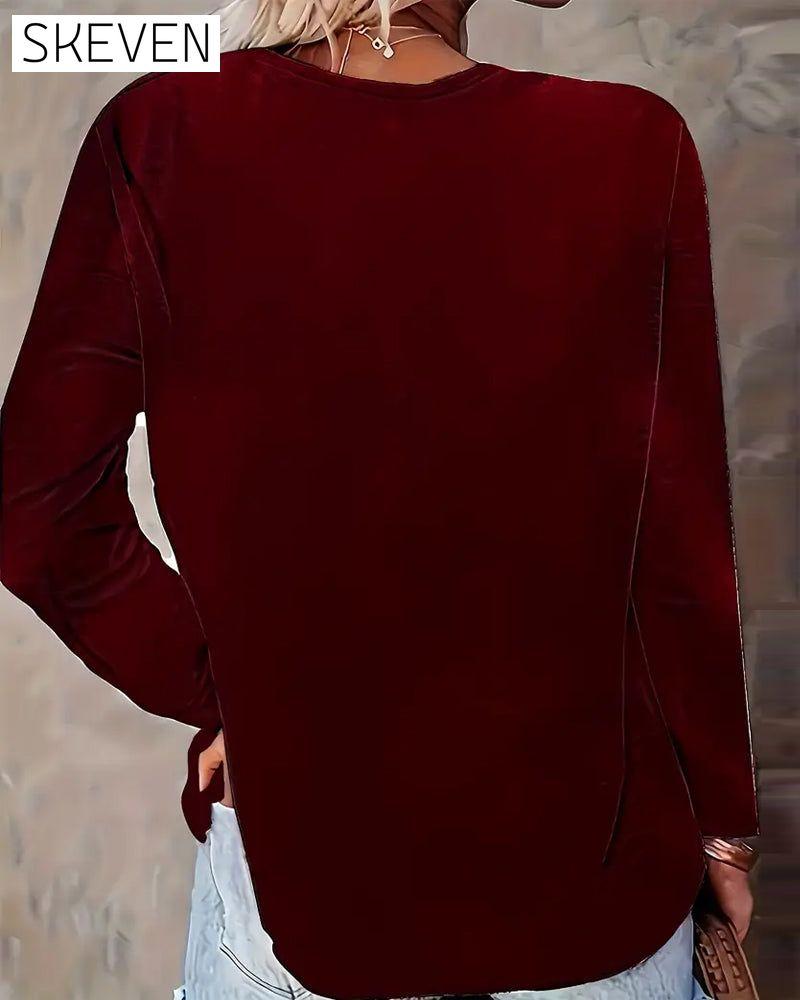 Langarmshirt mit Knopfleiste