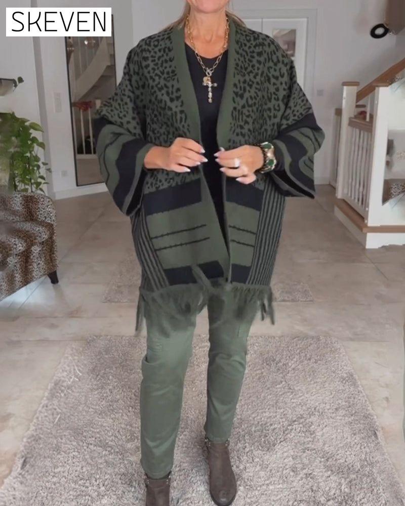 Leopard Print Long Sleeve Cardigan