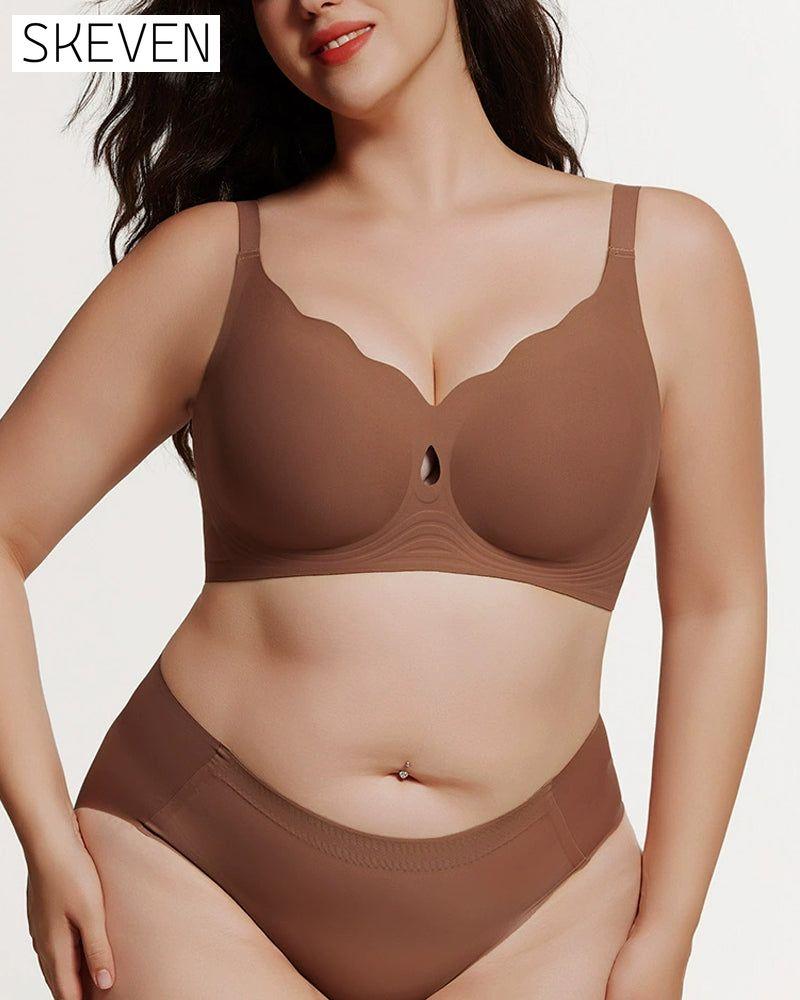 Damen-BH mit tropfenförmigem, hohlem, gewelltem Blumenmuster