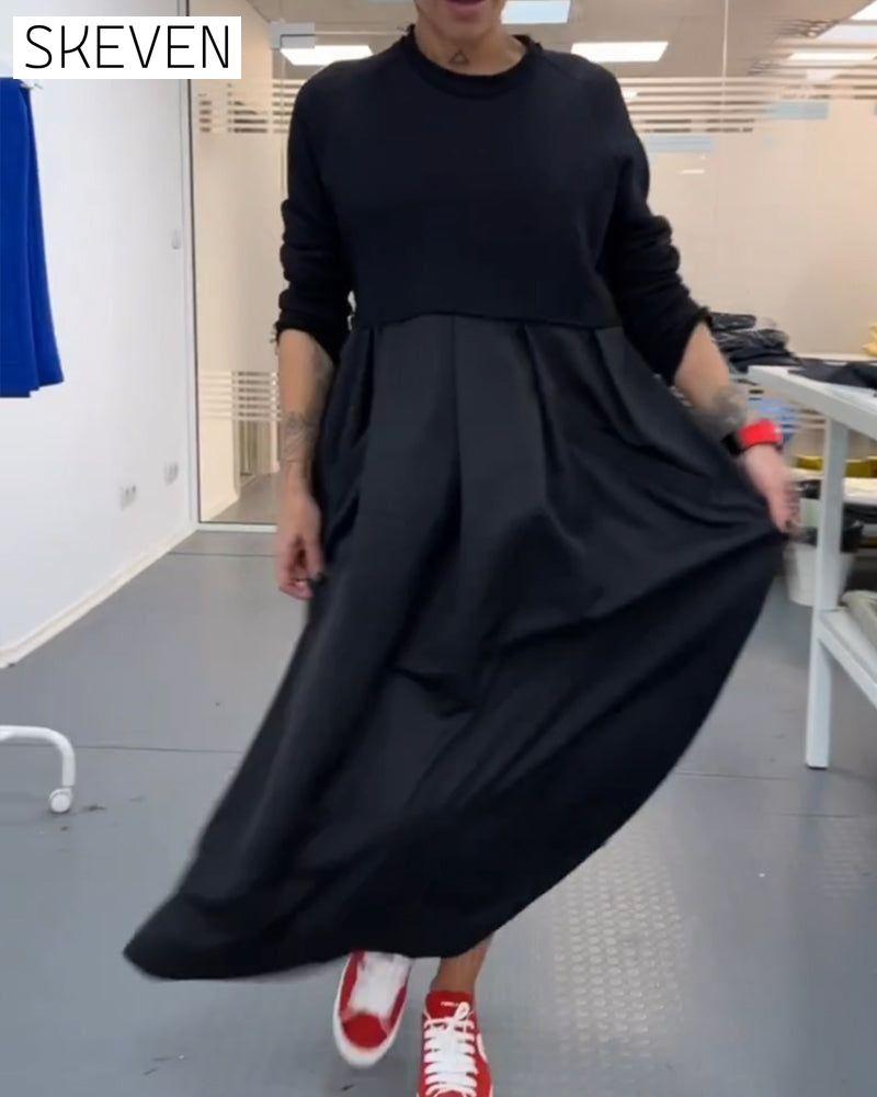 Maxi Solid Color Casual Dress 2023 f/w casual dresses Clothes discount Dresses spring
