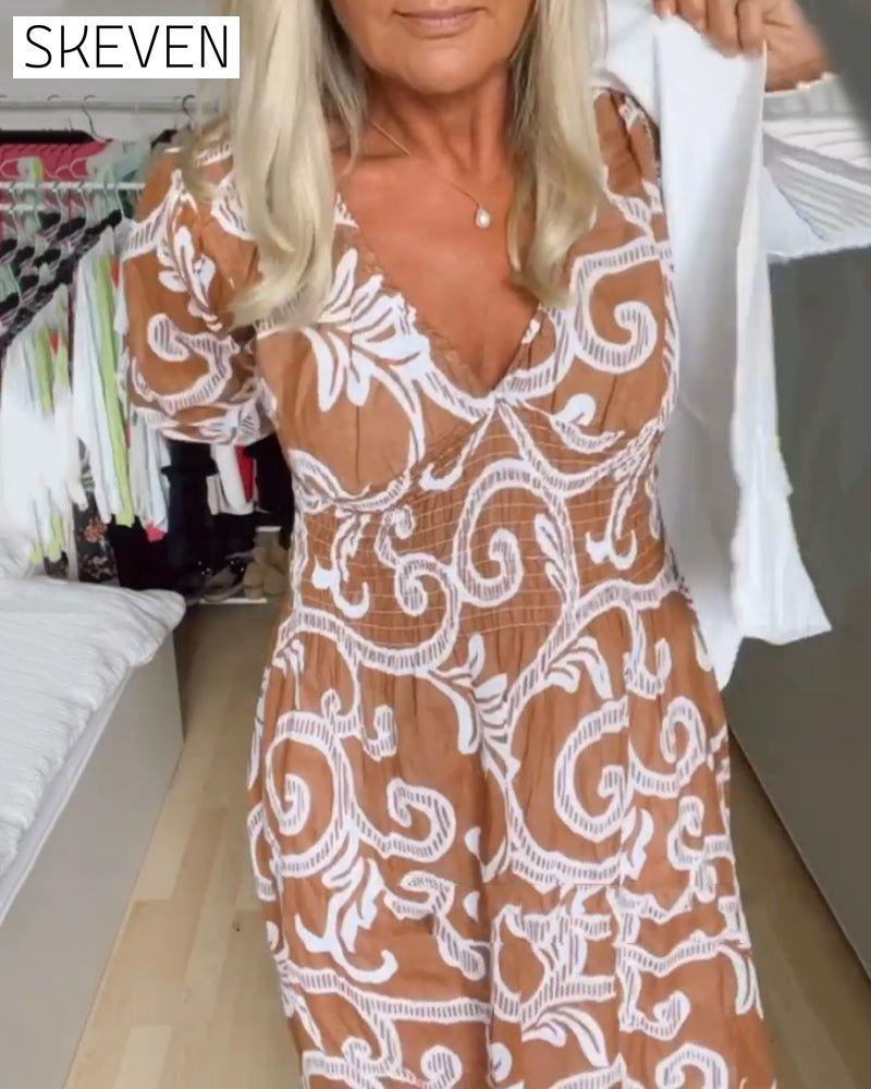 Casual A-Line Printed Dress