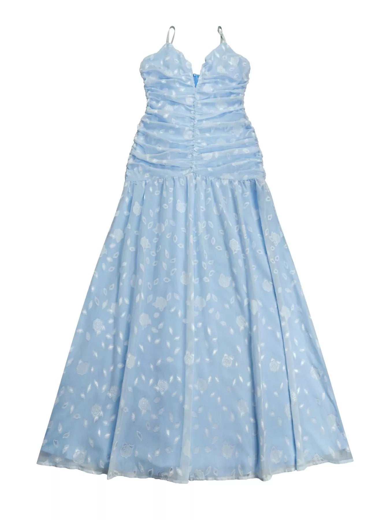 Ruched Spaghetti Strap Maxi Dress