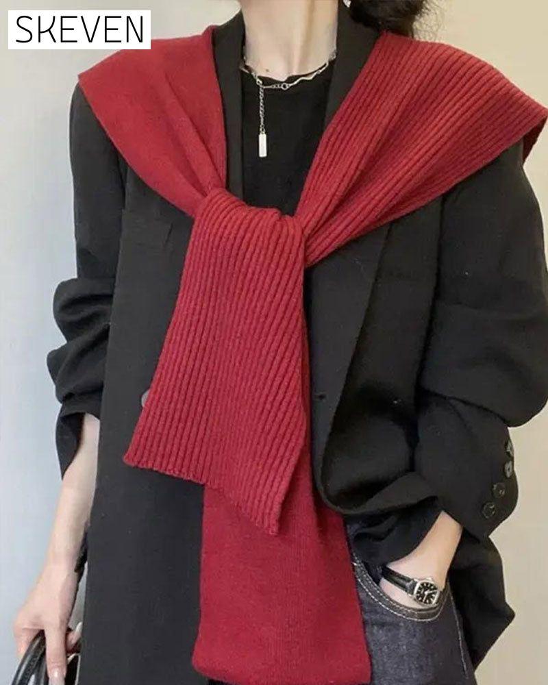 Casual Versatile Solid Color Shawl Scarf For Women
