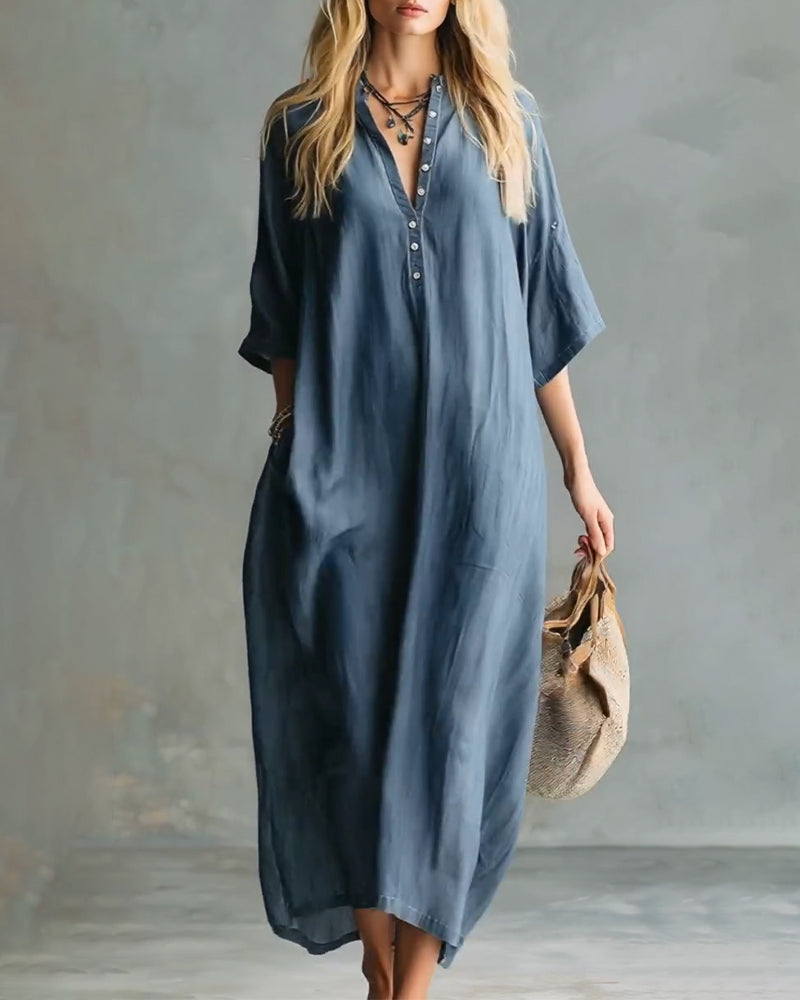 Casual Loose Shirt Long Dress