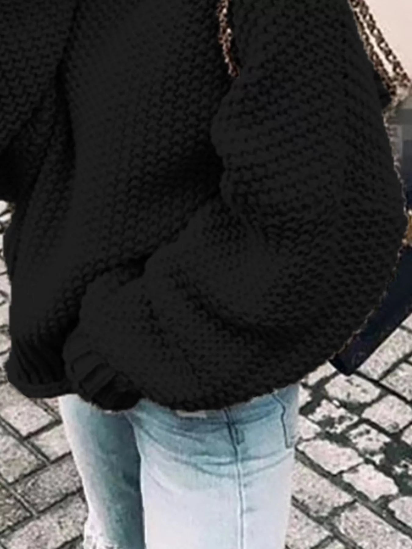 Full Size Chunky Knit Turtleneck Sweater Plus Size