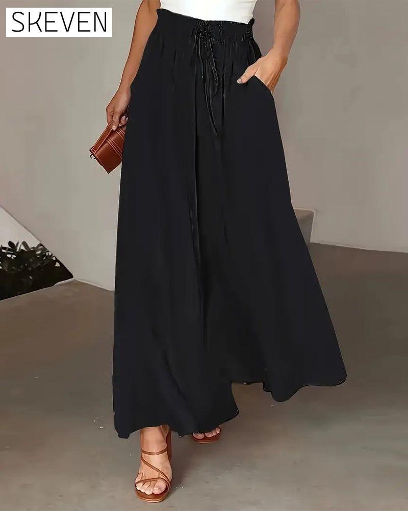 Lange Hose mit Polka-Dot-Muster