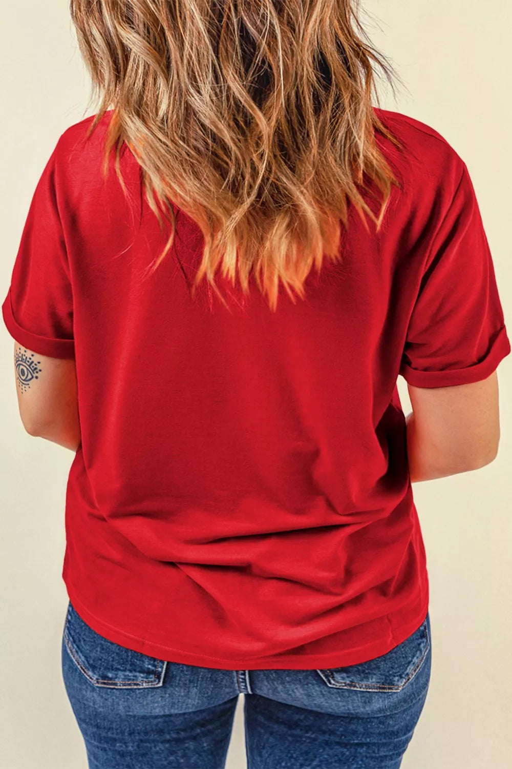 XOXO T-Shirt mit kariertem Schleifenmuster zum Valentinstag