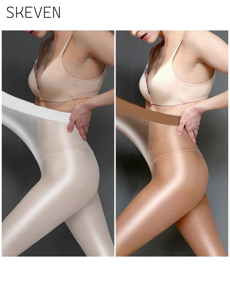 Collants transparents brillants pour femmes