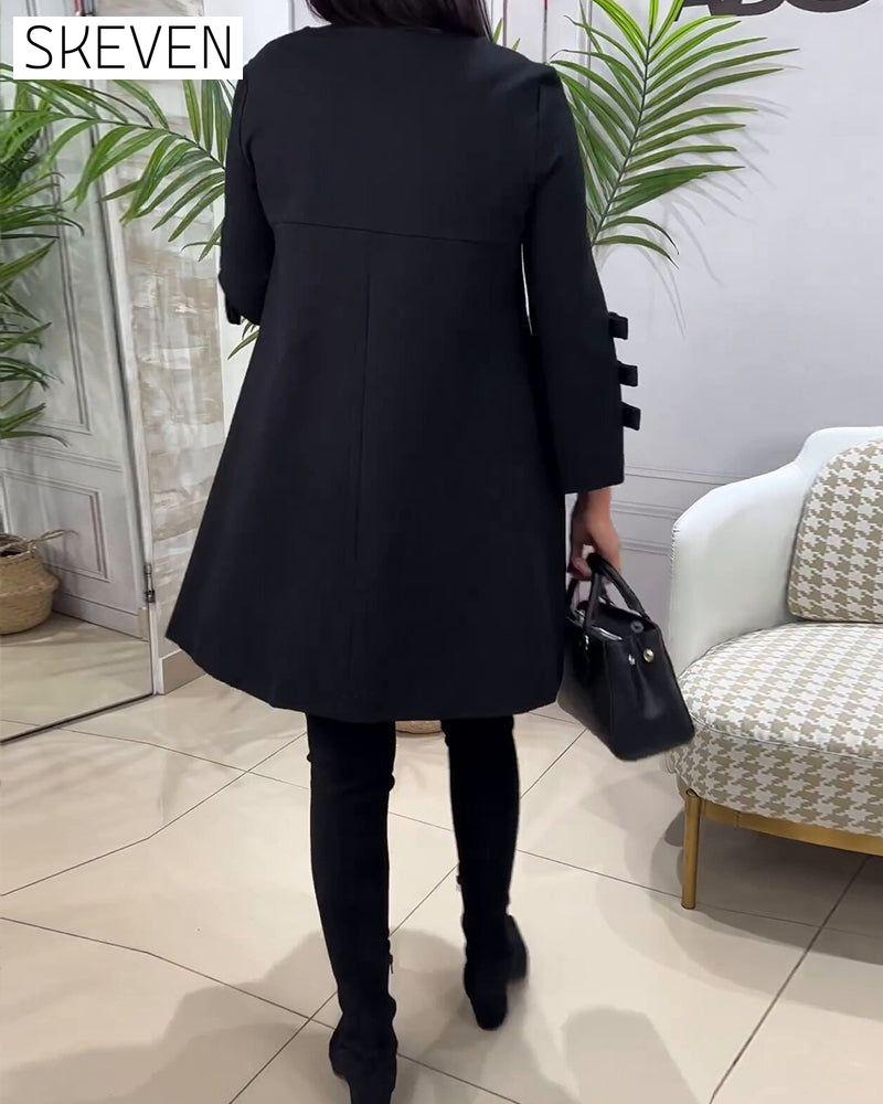 Casual Knee Length Dress with Long Sleeve