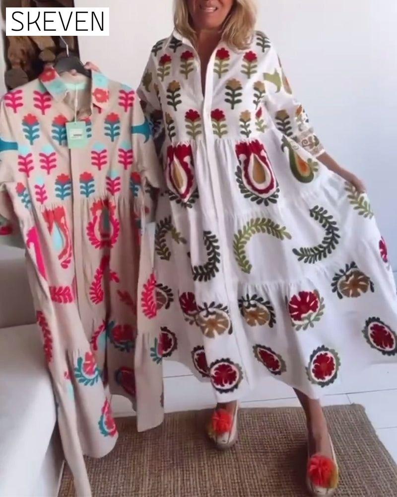 Floral Graphic Print Dress
