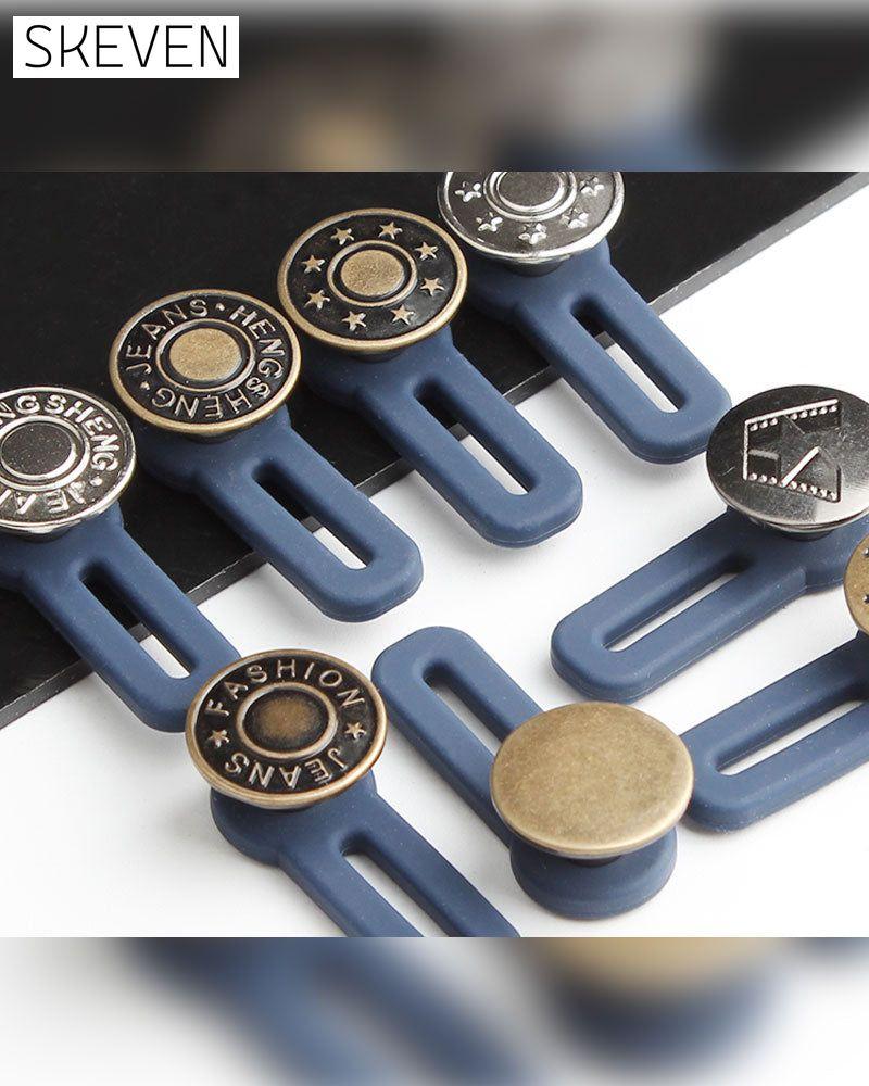 Bouton d'extension de taille en métal à ressort pour jeans