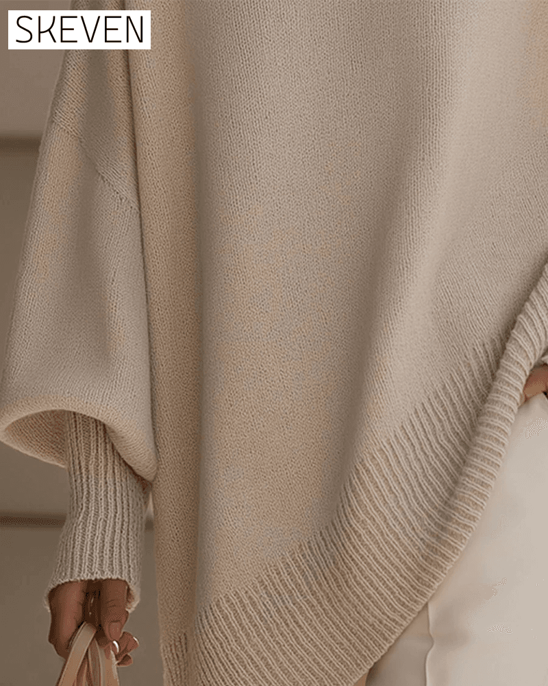 Round Neck Loose Mid-Length Jumper