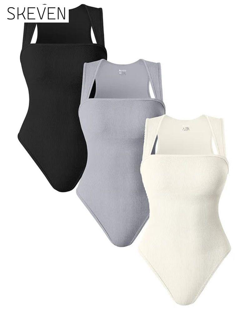 Solid color sleeveless tank bodysuit