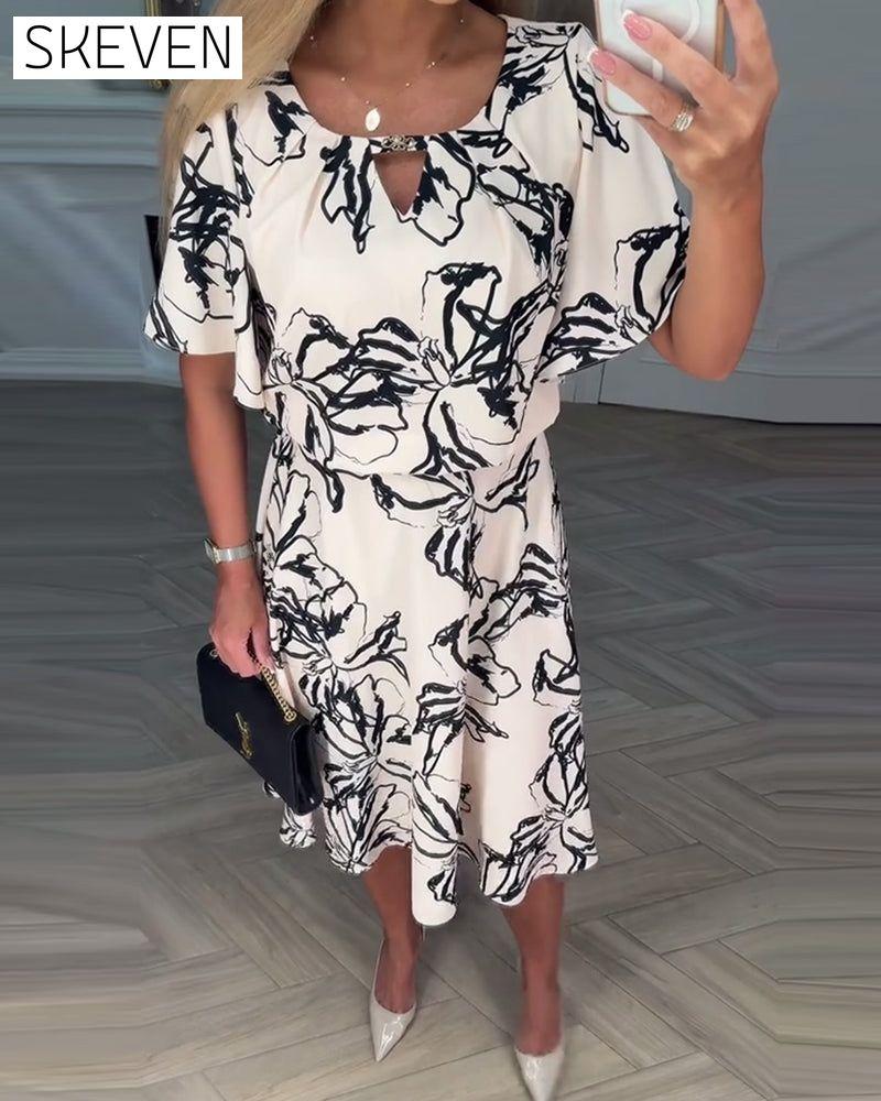 Casual Temperament Printed Dress