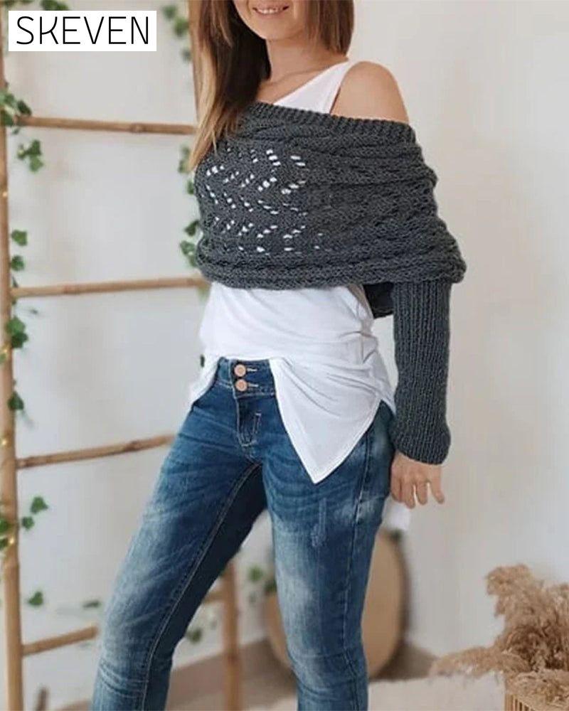 Women's Fashionable Knitted Scarf Shawl